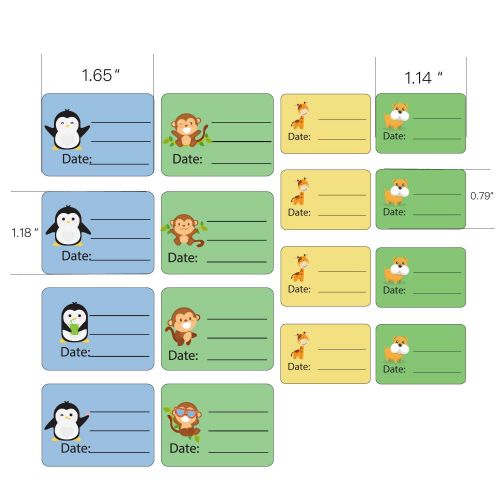  [아마존베스트]BambooScout Baby Food Labels, Write-On Date Labels for Food Storage Containers & Baby Bottles, Great for Daycare & Food Storage Pack of 128 (Food labels)