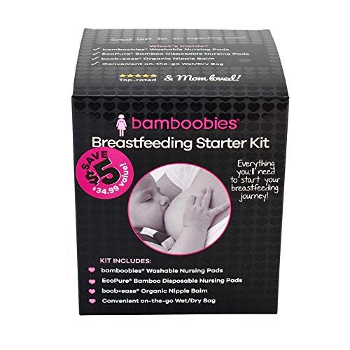  [아마존베스트]Bamboobies Breastfeeding Starter Kit Great Baby Shower Gift