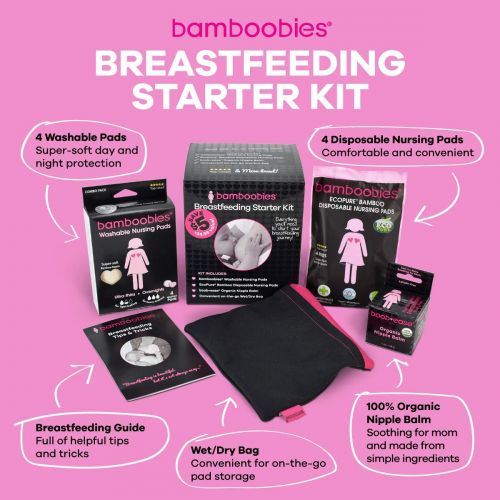  [아마존베스트]Bamboobies Breastfeeding Starter Kit Great Baby Shower Gift