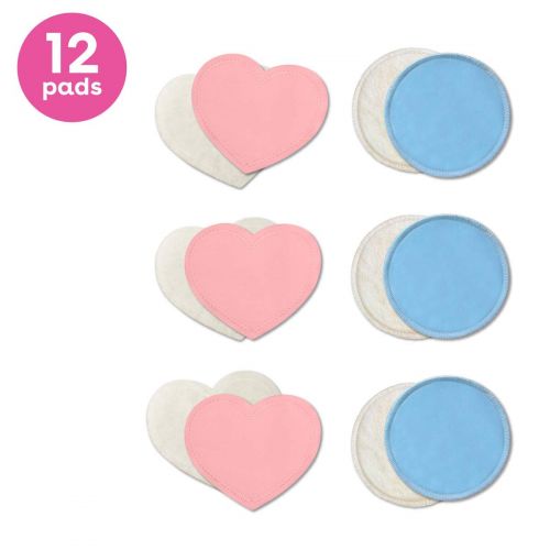  [아마존베스트]Bamboobies Washable Nursing Pads For Breastfeeding Variety Pack | Reusable Breast Pads| 6 Pairs | 3 Regular Pairs + 3 Overnight Pairs