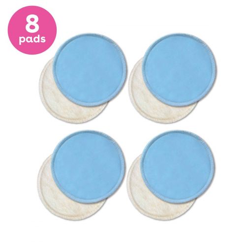  Bamboobies Washable Leak-Proof Nursing Pads for Breastfeeding, Ultra Absorbent, Pair of 4/8 Pads