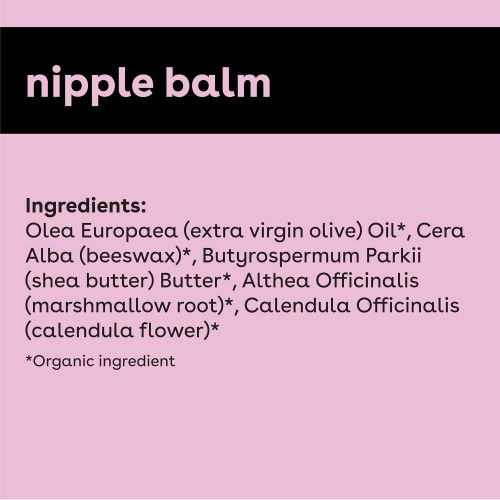  Bamboobies Nipple Cream, Lanolin-Free Organic Nursing Balm, 1 oz