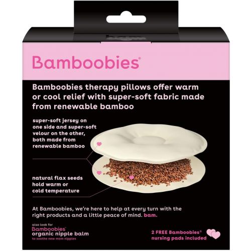  Bamboobies Soothing Nursing Pillows with Flaxseed, Heating Pad or Cold Compress for Breastfeeding