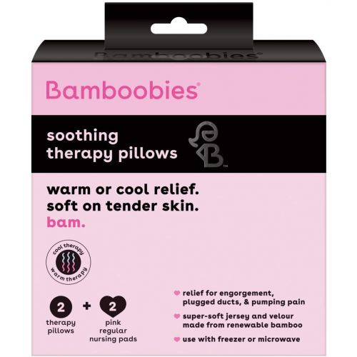  Bamboobies Soothing Nursing Pillows with Flaxseed, Heating Pad or Cold Compress for Breastfeeding