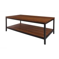 Bamboogle - Rustic Coffee Table with Bottom Shelf - Sturdy & Durable
