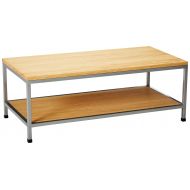 Bamboogle BKL-20-S-4924-T Industrial Chic Bamboo Furniture Coffee Table with Steel Legs, 49.2 x 24 x 18.26, Timber