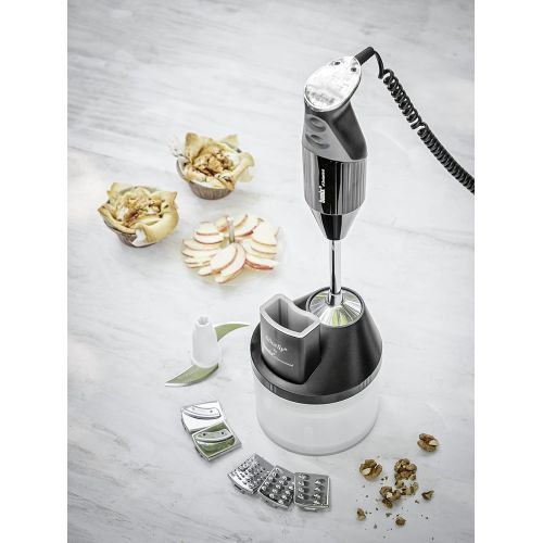  Bamix ? “SliceSy” Food Processor Attachment ? The Perfect Accessory for your Bamix Immersion Hand Blender ? Made in Switzerland ? Includes 3 Stainless Steel Graters ? Food Processo