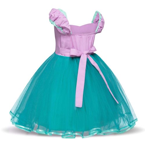  BanKids Princess Dresses (Snow,Belle,Little Mermaid,Anna,Cinderella,Rapunzel) Costumes for Toddler Girls Birthday 2T 3T 4T 5T 6T