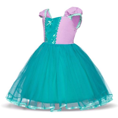  BanKids Princess Dresses (Snow,Belle,Little Mermaid,Anna,Cinderella,Rapunzel) Costumes for Toddler Girls Birthday 2T 3T 4T 5T 6T