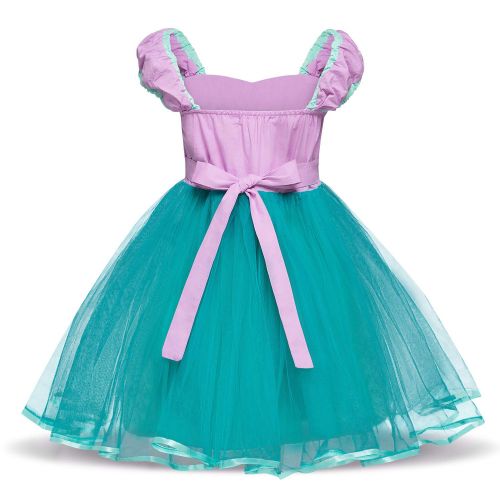  BanKids Princess Dresses (Snow,Belle,Little Mermaid,Anna,Cinderella,Rapunzel) Costumes for Toddler Girls Birthday 2T 3T 4T 5T 6T