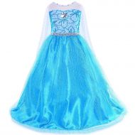 BanKids Snow Queen Princess Elsa Costumes Birthday Party Halloween Costume Cosplay Dress up for Little Girls 3-12 Years