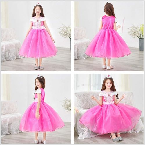  BanKids Princess Costumes Birthday Party Halloween Costume Cosplay Dress up for Little Girls 3 10 Years