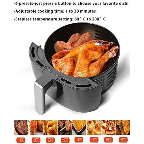  Bana Hot Air Fryer Hot Air Fryer XXL Touch 5L 1500W 7 Pre Programmed Settings for Fat Free Oil Free Healthy Food