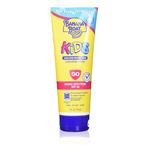  Banana Boat Kids Tear Sunscreen Lotion SPF 50, 8 Ounce (Pack of 3)