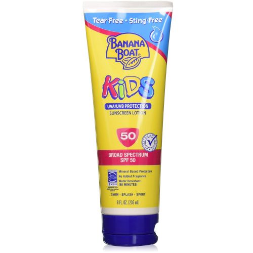  Banana Boat Kids Tear Free Sunscreen Lotion SPF 50, 8 Oz