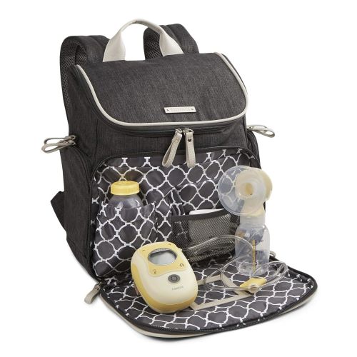  Bananafish Electric Breast Pump Backpack - Portable Carrying Bag Great for Travel or Storage - Accessory and Cooler Pockets - Fits Most Major Brands Including Medela and Spectra, G