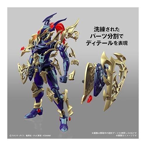 반다이 Bandai Hobby 4573102662835 Model Kit YU Gi Oh Figure-Rise Standard Amplified Black Luster Soldier 18 cm