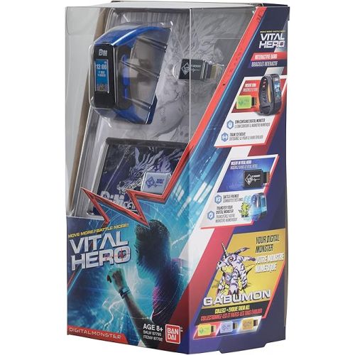 반다이 Bandai Namco - Digimon - Vital Hero Interactive Fitness Tracker/ Digital Watch/ Virtual Pet (Blue)