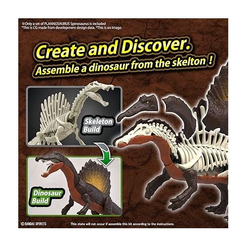반다이 Bandai Hobby - Plannosaurus - #05 Spinosaurus, Bandai Spirits Dinosaur Model Kit