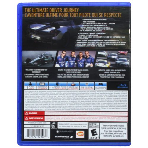 반다이 BANDAI NAMCO Entertainment Project Cars: Complete Edition - PlayStation 4