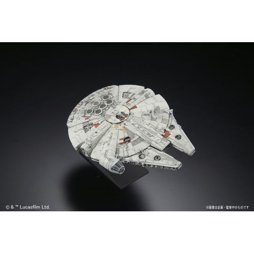 반다이 Bandai Vehicle Model 006 Star Wars Millennium Falcon Plastic Model Kit -Story of Roue one-, White