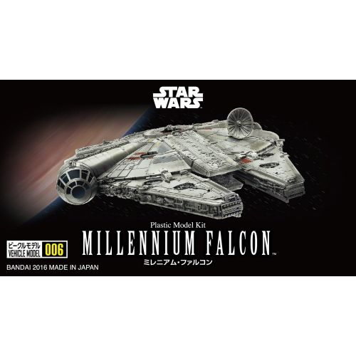 반다이 Bandai Vehicle Model 006 Star Wars Millennium Falcon Plastic Model Kit -Story of Roue one-, White