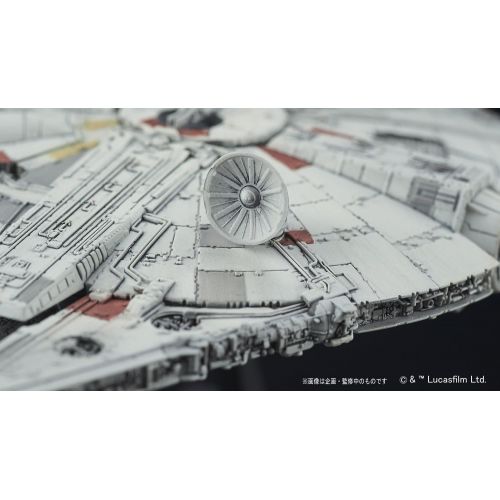 반다이 Bandai Vehicle Model 006 Star Wars Millennium Falcon Plastic Model Kit -Story of Roue one-, White