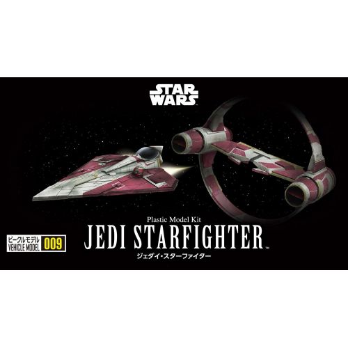 반다이 Bandai Vehicle Model 009 Jedi Starfighter Model Kit(Japan Import)