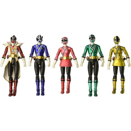 반다이 Bandai Tamashii Nations S.H. Figuarts Power Rangers Samurai SDCC 2013 Metallic Set of 5 Power Rangers Samurai Action Figure Set