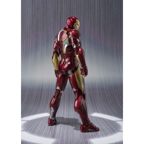 반다이 Bandai SH Figuarts Avengers Iron Man Mark 45 About 155mm ABS u0026 PVC u0026 die-cast Painted Action Figure