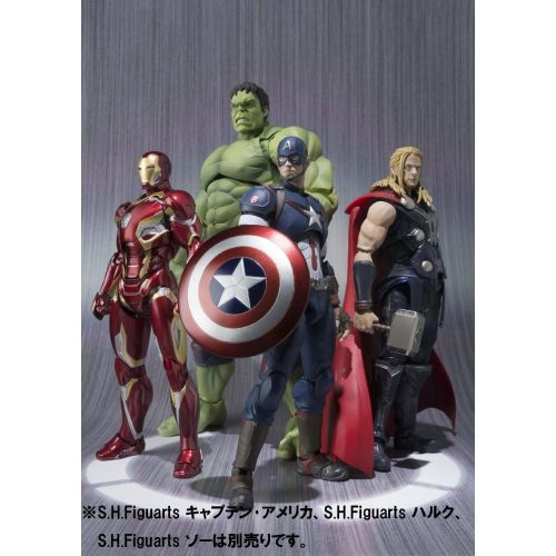 반다이 Bandai SH Figuarts Avengers Iron Man Mark 45 About 155mm ABS u0026 PVC u0026 die-cast Painted Action Figure