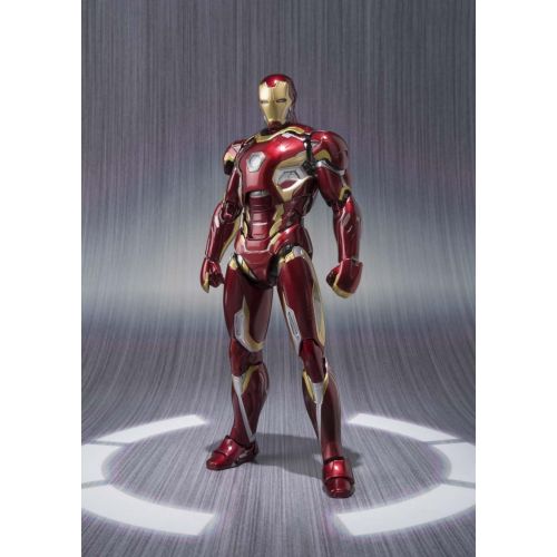 반다이 Bandai SH Figuarts Avengers Iron Man Mark 45 About 155mm ABS u0026 PVC u0026 die-cast Painted Action Figure