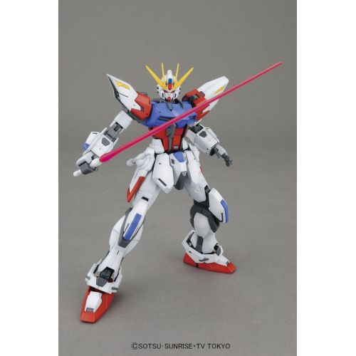 반다이 Bandai Hobby MG Build Strike Gundam Full Package Model Kit (1100 Scale)