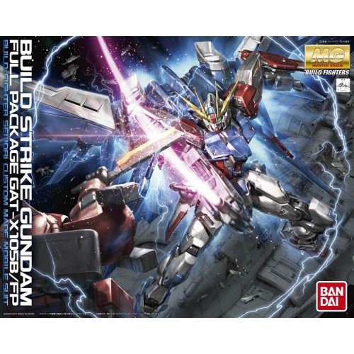 반다이 Bandai Hobby MG Build Strike Gundam Full Package Model Kit (1100 Scale)