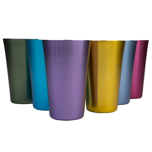  Comfort House RETRO ALUMINUM TUMBLERS NON BREAKABLE CUPS SET OF 6