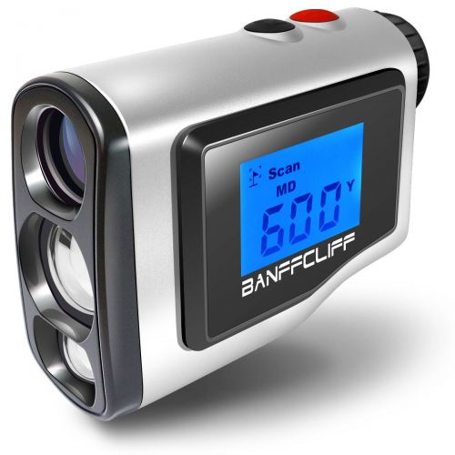  BanffCliff 1.8 LCD Screen Display Golf Rangefinder, 656Yard 600M Laser Range Finder with Golf Flagpole Lock Fog Mode Distance Correction Water Resistant Laser Distance Measure wC