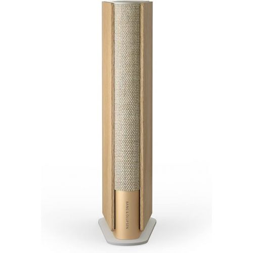  Bang & Olufsen Beosound Emerge Bookshelf Wi-Fi Speaker, Gold Tone/Light Oak