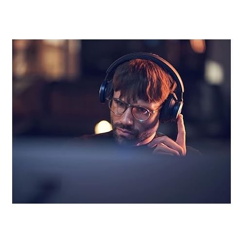  Bang & Olufsen Beoplay Portal PC/PS - Comfortable Wireless Noise Cancelling Gaming Headphones for PC and Playstation, Navy (Renewed)
