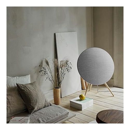  Bang & Olufsen Beosound A9 (5th Generation) - Iconic and Powerful Multiroom WiFi and Bluetooth Home Speaker with Active Room Compensation, Natural Aluminum