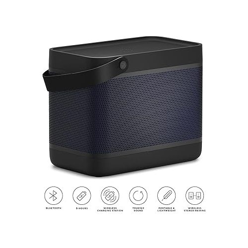  Bang & Olufsen Beolit 20 Powerful Portable Wireless Bluetooth Speaker, Anthracite & Beosound A1 (2nd Generation) Wireless Portable Waterproof Bluetooth Speaker with Microphone, Grey Mist