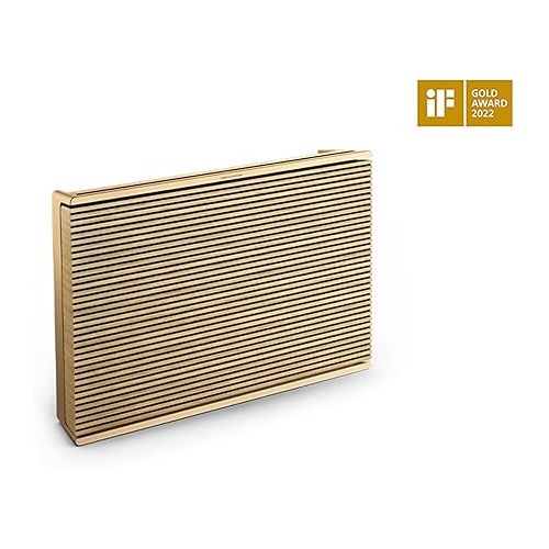  Bang & Olufsen Beosound Level Portable Wi-Fi Multiroom Speaker, Gold Tone/Light Oak