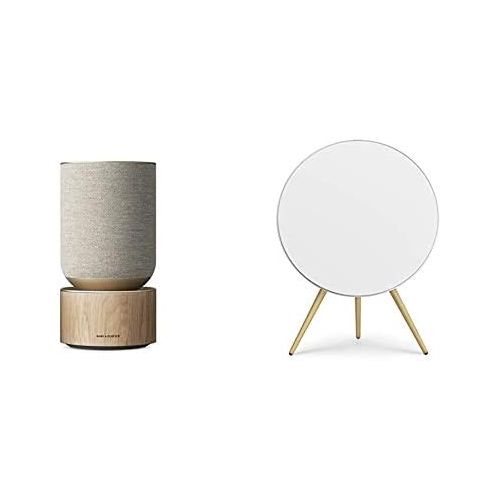 Bang & Olufsen Beosound Balance Wireless Multiroom Speaker, Natural with Beoplay A9 4th Gen Wireless Multiroom Speaker, White