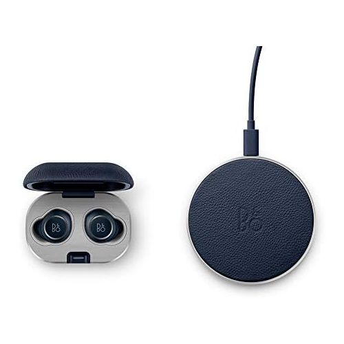  Bang & Olufsen Beoplay E8 2.0 Truly Wireless Bluetooth Earbuds and Charging Case - Indigo Blue with Wireless Charging Pad