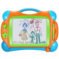 [아마존베스트]Banne Magnetic Drawing Doodle Board for Kids Toddlers 14Inch Colorful Travel Size Erasable Sketching Pad Toys for Writing Painting and Learning