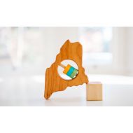 BannorToys Maine Baby Rattle - Modern Wooden Baby Toy - Organic and Natural