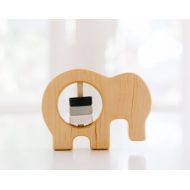 BannorToys Wooden Elephant Baby Rattle - Organic Wooden Baby Toy by Bannor Toys
