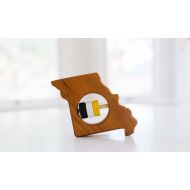/BannorToys Missouri State Rattle - Modern Wooden Baby Toy - Organic and Natural