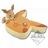 BANPRESTO Pokemon Collection 2018 Pikachu & Eevee Pancake Cushion Plush Ichban-kuji C FS