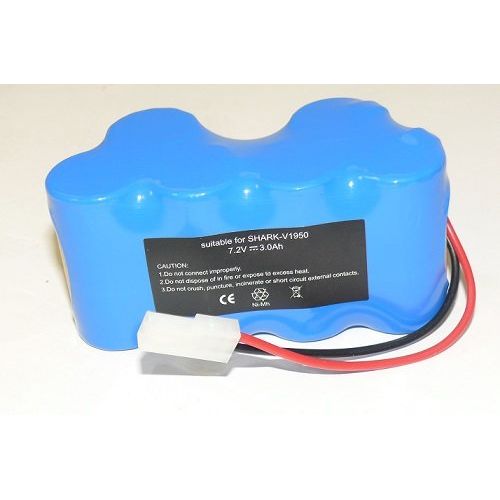  Banshee High Capacity 7.2V NiMH Battery Pack for Euro-Pro Shark Cordless Sweeper V1950 VX3 Replacing XB1918