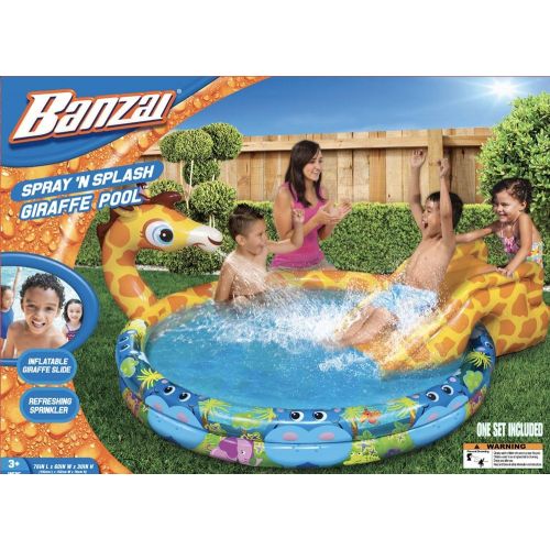  Banzai Spray N Splash Giraffe Inflatable Swimming Pool